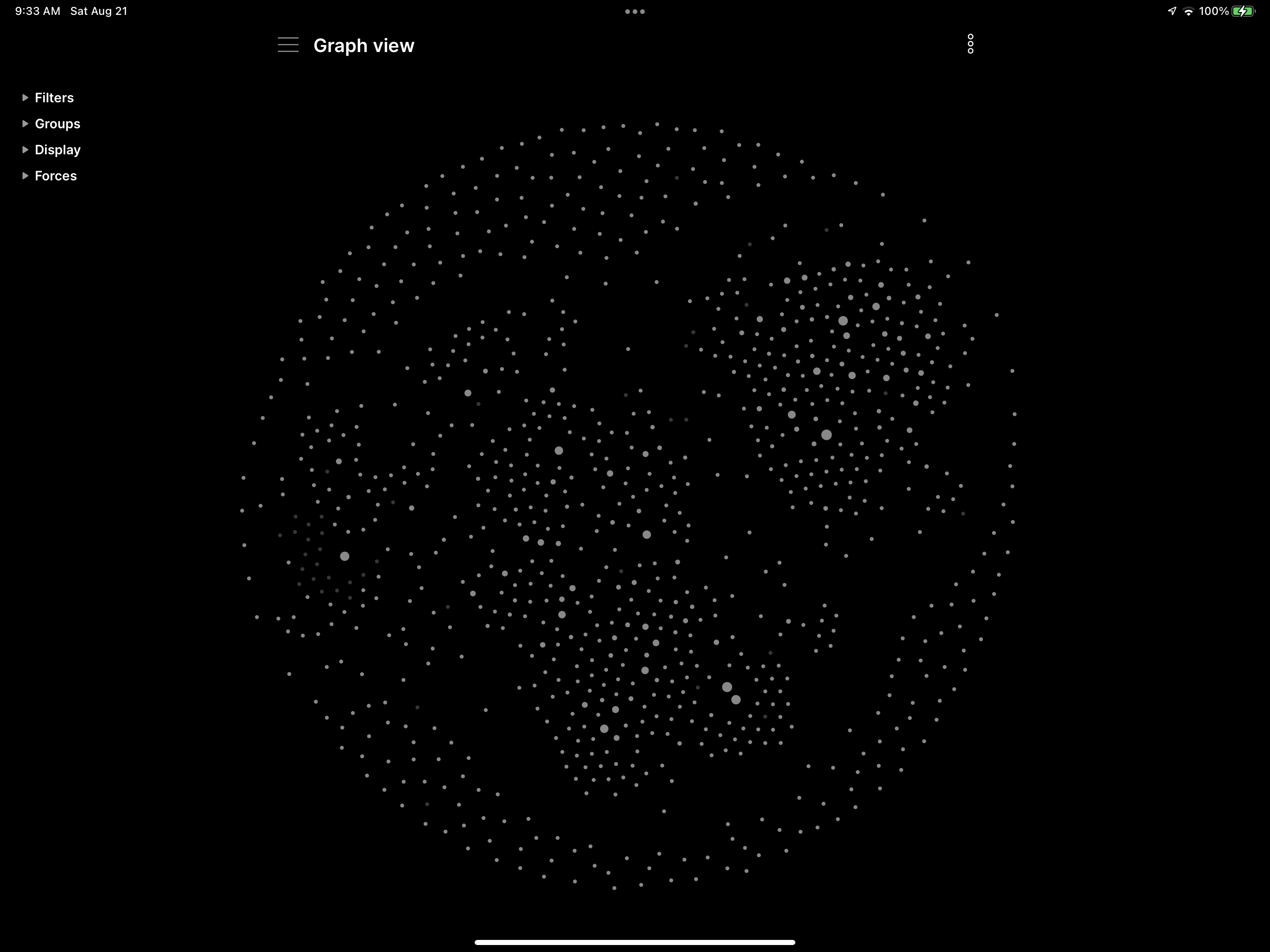 Map of many nodes